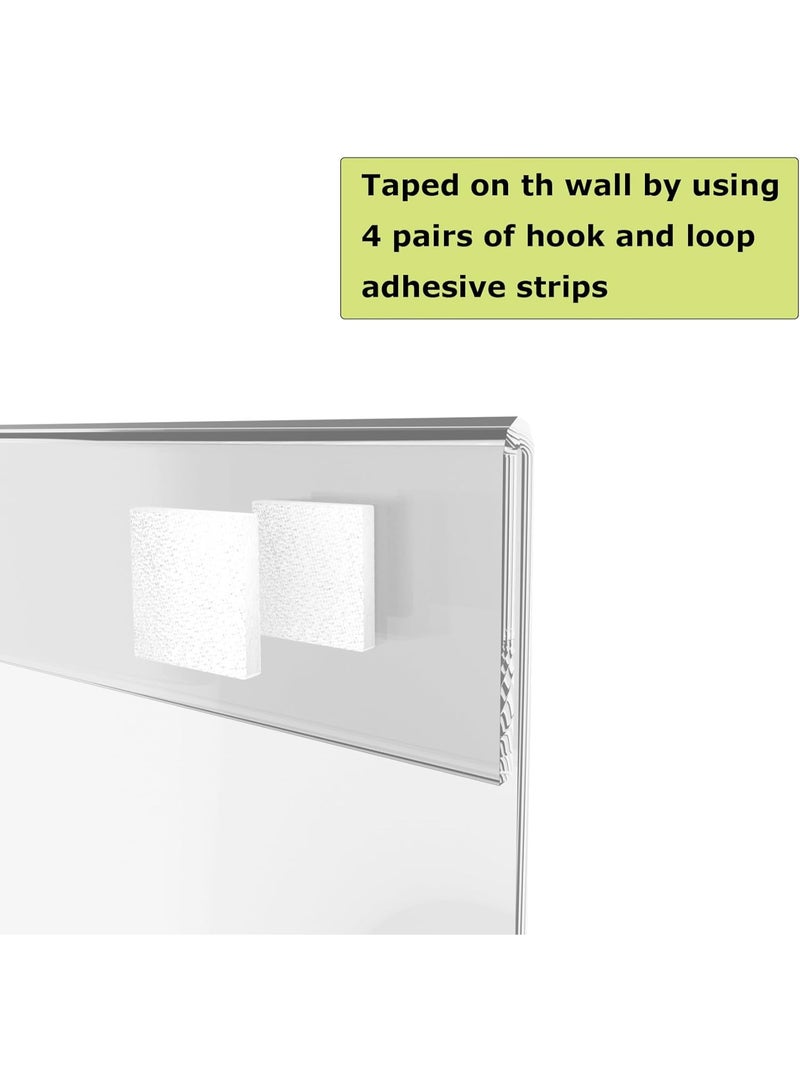 Slasa SLASA 6 Pack Acrylic Wall Mount Sign Holder 8.5 x 11 Inches – Horizontal Clear Poster Frame for Office, Business, and Display Use - Image 4