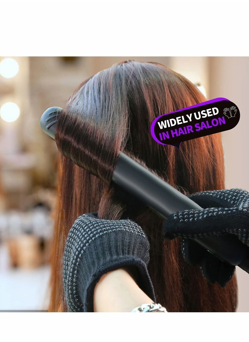 Y&D - Heat Resistant Gloves Silicone Non Slip Gloves for Hair Styling Fit All Hand Size Professional Mitts For Hot Curling Iron Wand Flat Straightener - Image 1