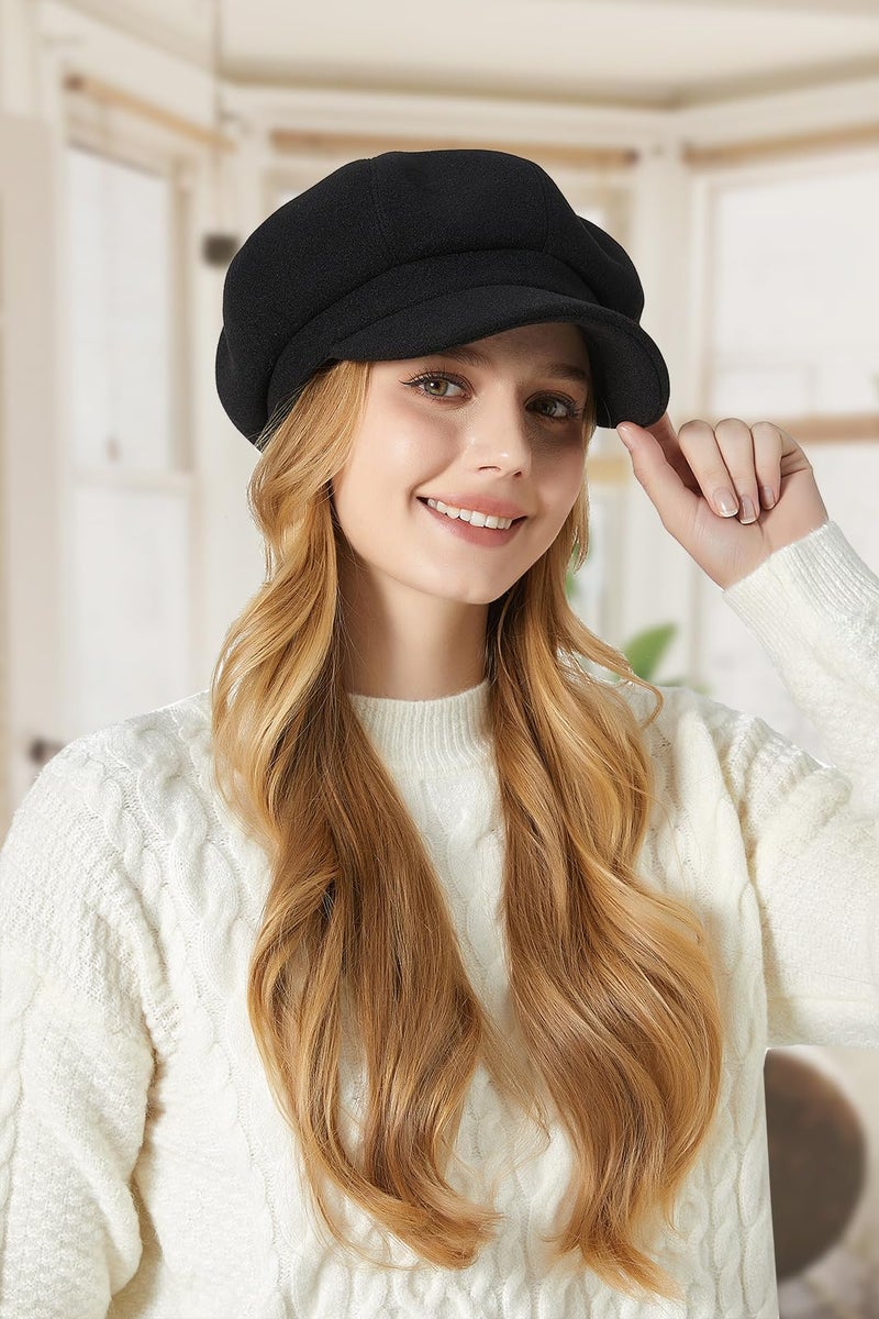 Sumolux Women Beret Cap Newsboy Hat French Wool Classic Autumn Spring Winter Hats - Image 3