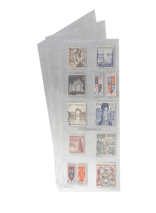 PCCB MINGT 10Pcs Standard 9-Hole Transparent Single-Sided Album Inner Sheets Card Stamp Banknote Collection Album Inserts Pages For Coin Collecting And Supplies (5 Pockets) - Image 1