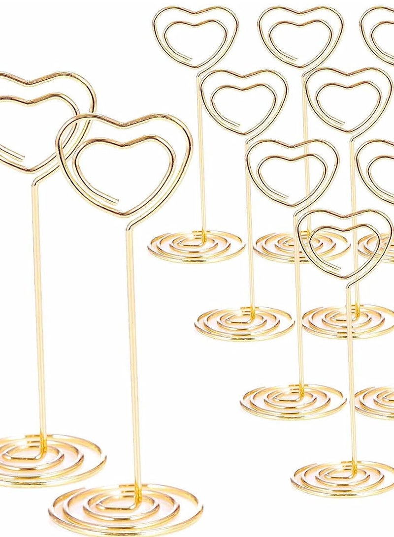 GROWSTEADY Tall Table Card Holders Number Holders Table Picture Stand Wire Photo Holder for Place Cards Wedding Party  - Image 4