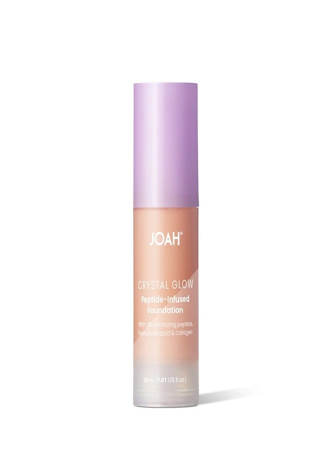 JOAH Crystal Glow Peptide-Infused Foundation, 2-in-1 Multitasking Korean Makeup with Blurring Face Primer, Luminizer, Hydration & Skin Defense for a Flawless Finish, 1.01 Oz, Light Cool - Image 2