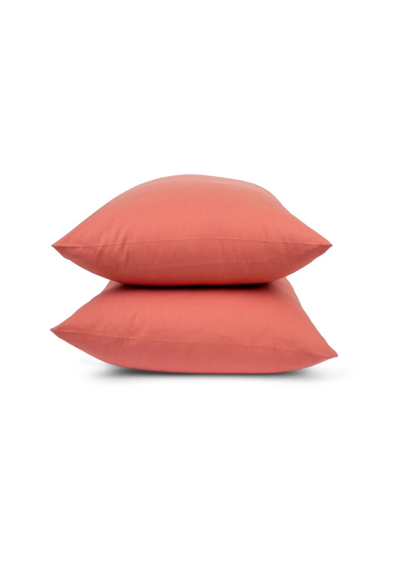 Home of linens طقم كيس وسادة قطن بطيخ 50x70  - Image 1