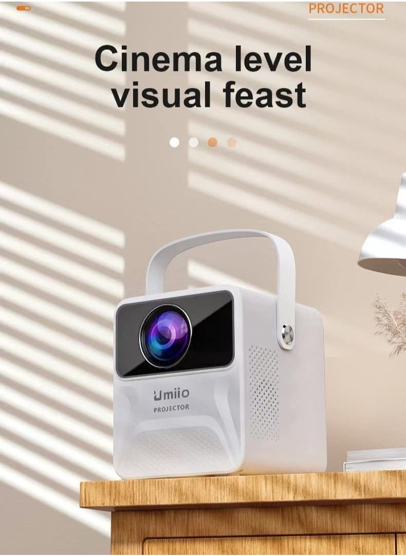 Umiio - Portable Chip Intelligence Projector Support WiFi Bluetooth HD With 16:09 Aspect Ratio For Home Cinema Business And Playing Games - Image 1