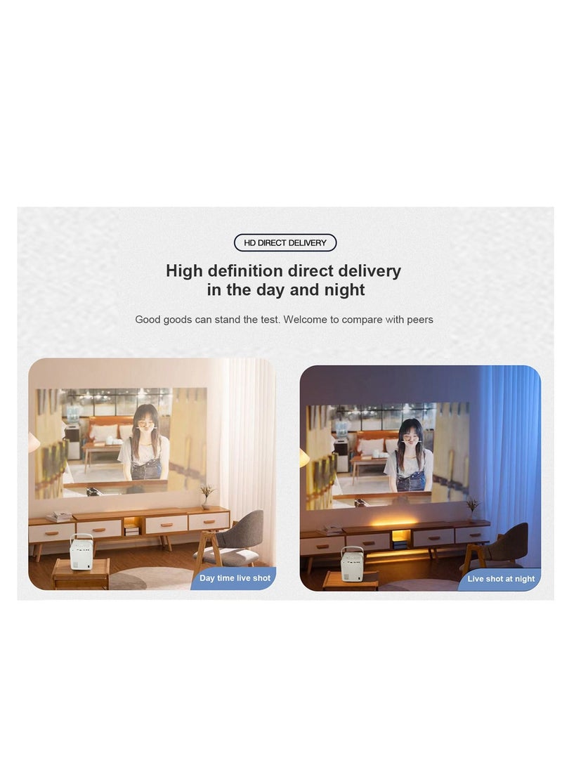 Umiio - Portable Chip Intelligence Projector Support WiFi Bluetooth HD With 16:09 Aspect Ratio For Home Cinema Business And Playing Games - Image 1