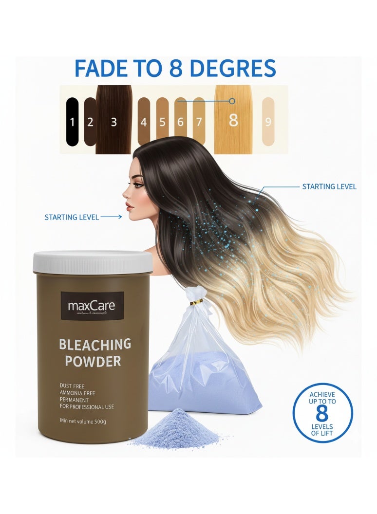 maxCare natural.wonder بودرة بلوندر تشقير وتفتيح الشعر بدرجات متعددة أزرق إيطالي 500 جرام - Image 3