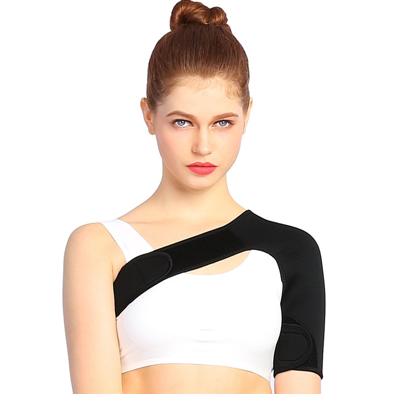Shoulder Brace: Medical Grade Neoprene, Pain Relieving, Fully Adjustable - Support Wrap for Active Lifestyles, Unisex Arthritic & Rotator Cuff Shoulder Pain Relief - Image 3