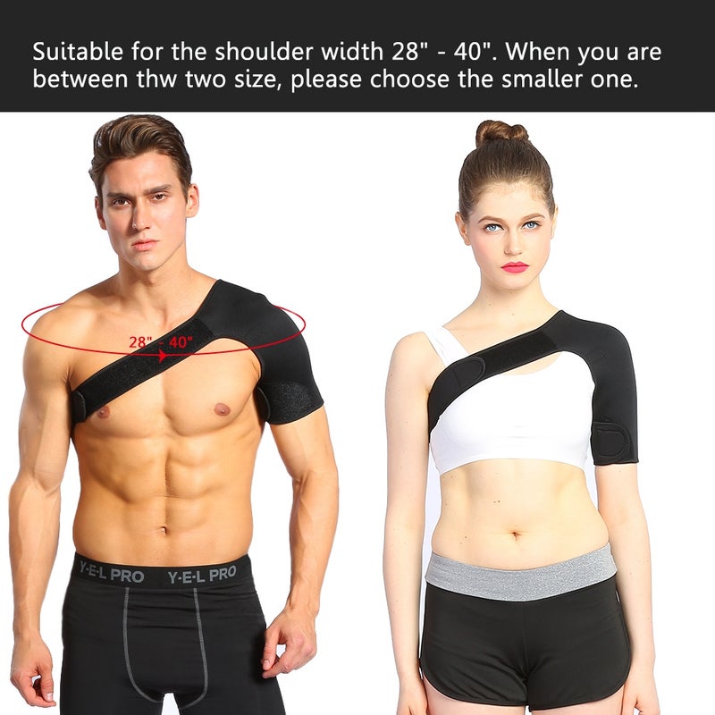 Shoulder Brace: Medical Grade Neoprene, Pain Relieving, Fully Adjustable - Support Wrap for Active Lifestyles, Unisex Arthritic & Rotator Cuff Shoulder Pain Relief - Image 5