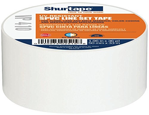 Shurtape شريط شورتاب VP 410 الملون ومجموعة شريط العلامات، لتحديد الأرضيات/الممرات أو الترميز بالألوان، يتوافق مع ترميز OSHA بالألوان، أبيض، 50 مم × 33 متر، لفة واحدة (104873) - Image 5