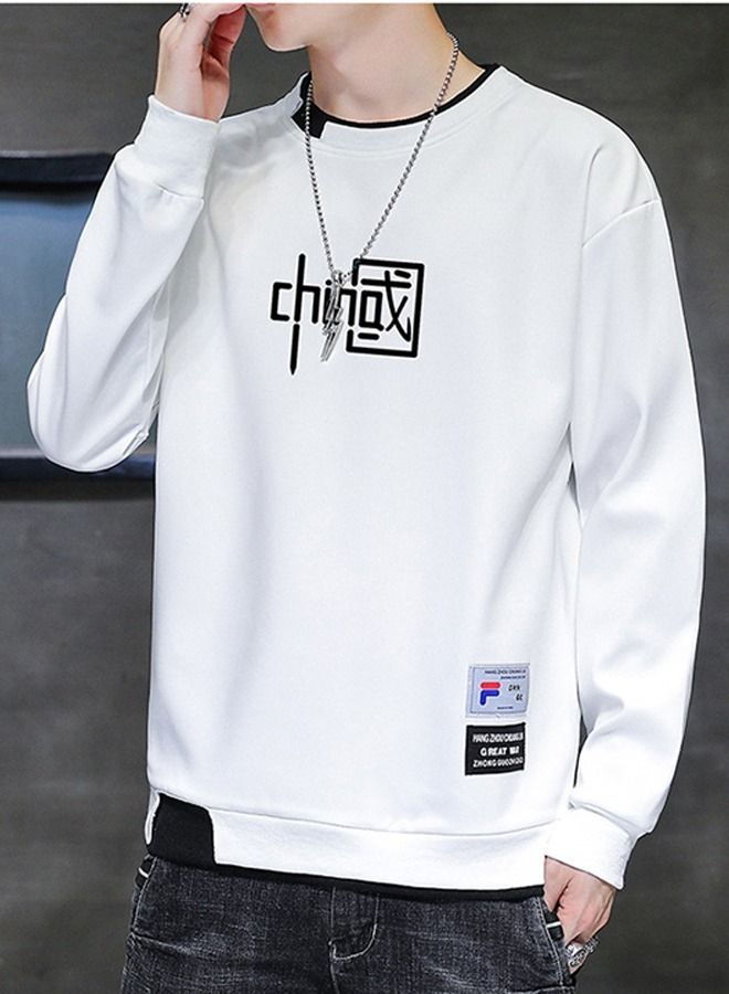 NIBEMINENT Men's Fashion Loose Long-sleeved Sweater Bottoming Shirt New Spring And Autumn Clothes - Image 1