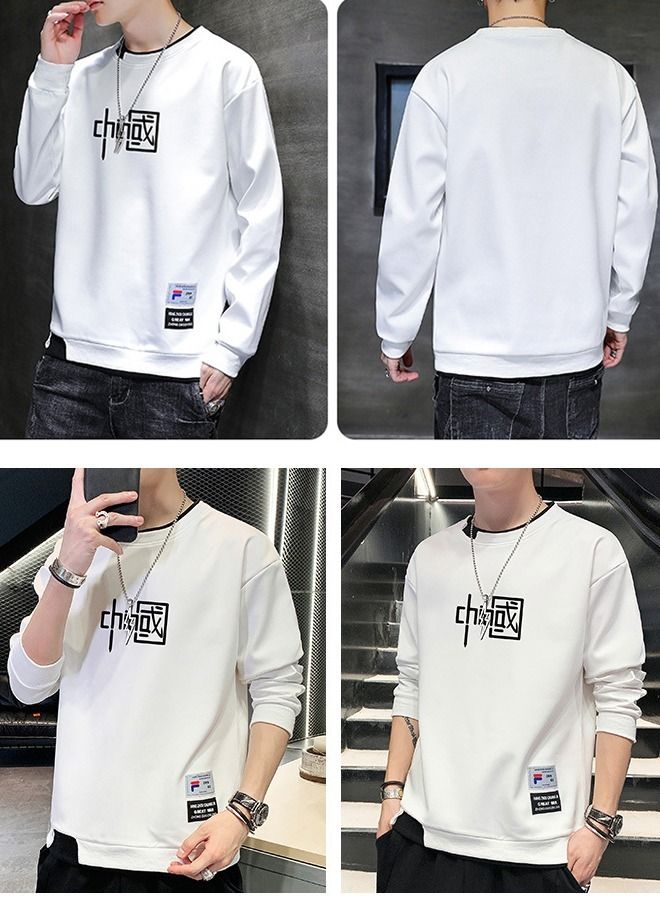 NIBEMINENT Men's Fashion Loose Long-sleeved Sweater Bottoming Shirt New Spring And Autumn Clothes - Image 5