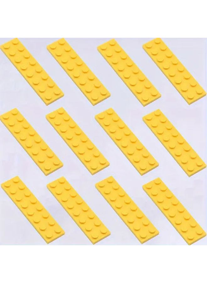 Yellow ABS Farm Garden Character Bricks 12pcs Building Blocks DIY Scenes Toys - Image 1
