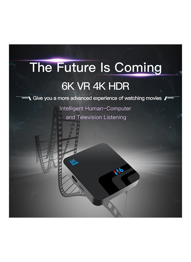 NIBEMINENT - Android 9 H6 Intelligent STB Set Top Box 6K Wi-Fi Media Player V6331 Black - Image 1