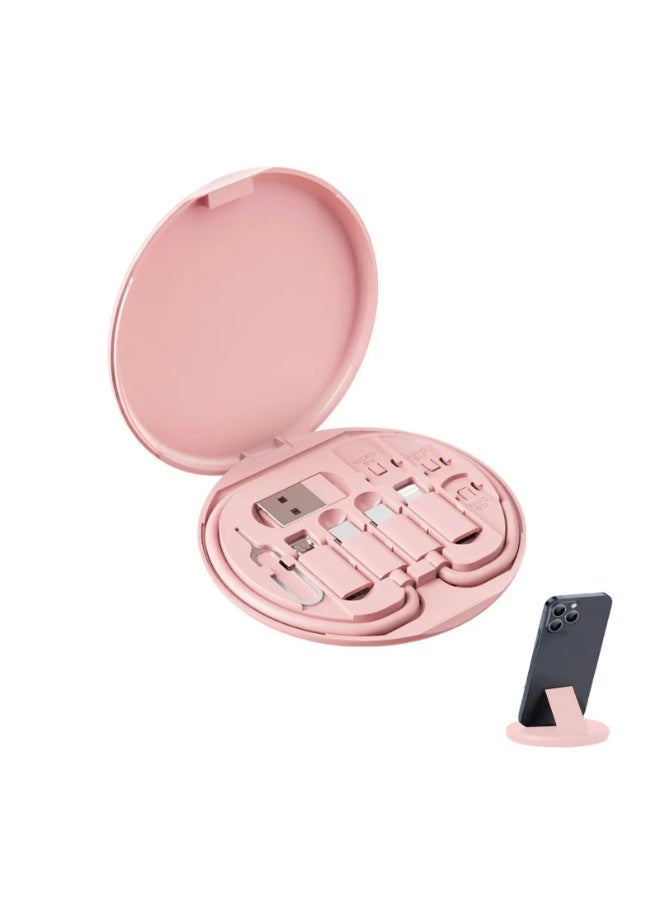 NIBEMINENT Multifunctional Data Cable Storage Box Adaptor for USB-C and Micro-USB Devices Universal Data Transfer Cable  - Image 1