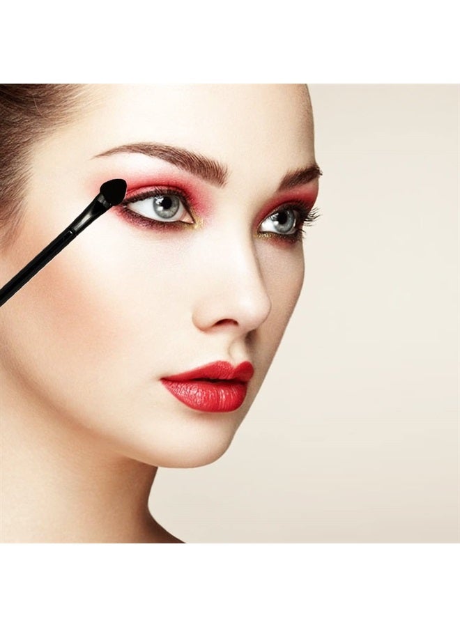 MosBug Professional Double Head Eyeshadow Brushes Cosmetic Tool 30 Pcs Disposable Dual Sides Eyeshadow Sponge Brushes Makeup Applicator, with 12 cm Long Handle, Black - Image 5