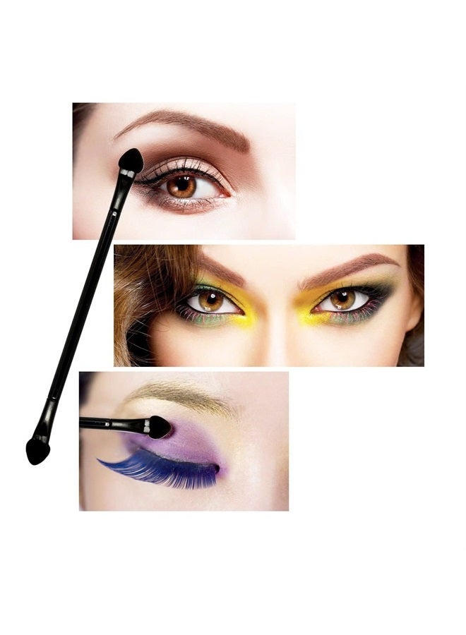 MosBug Professional Double Head Eyeshadow Brushes Cosmetic Tool 30 Pcs Disposable Dual Sides Eyeshadow Sponge Brushes Makeup Applicator, with 12 cm Long Handle, Black - Image 4