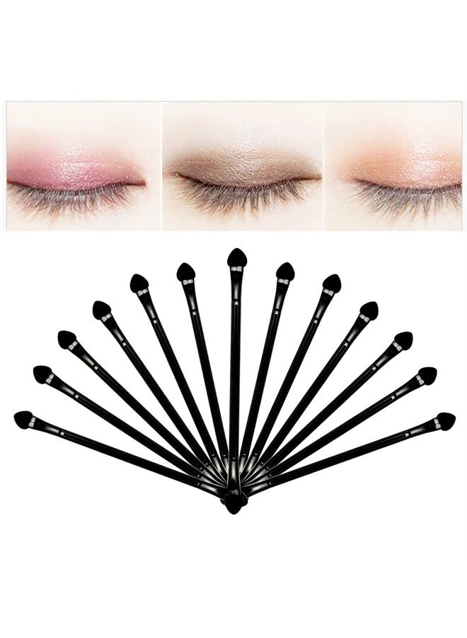 MosBug Professional Double Head Eyeshadow Brushes Cosmetic Tool 30 Pcs Disposable Dual Sides Eyeshadow Sponge Brushes Makeup Applicator, with 12 cm Long Handle, Black - Image 3