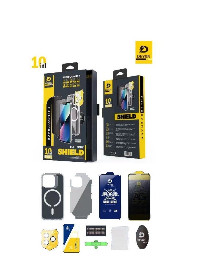 ديفون iPhone 13 Pro Max MagSafe 10in1 Protection Package Complete Strongest Phone Protection Daily Use Durable Gift - Image 2