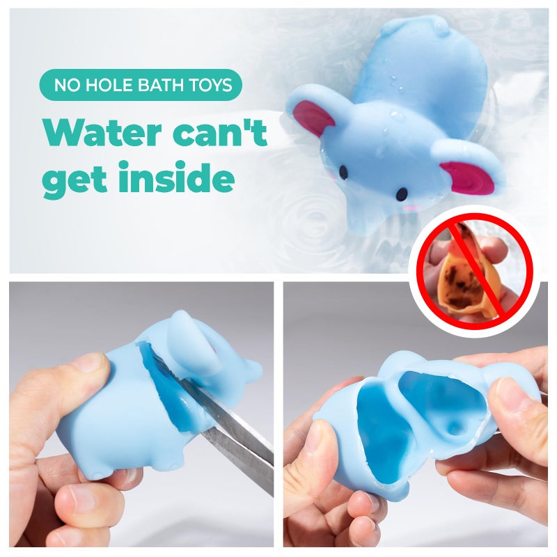 Hely Cancy Infant Bath Toys for 18 Months - No Hole Animal Bathtub Toys, Baby Bath Tub Toys - Image 2