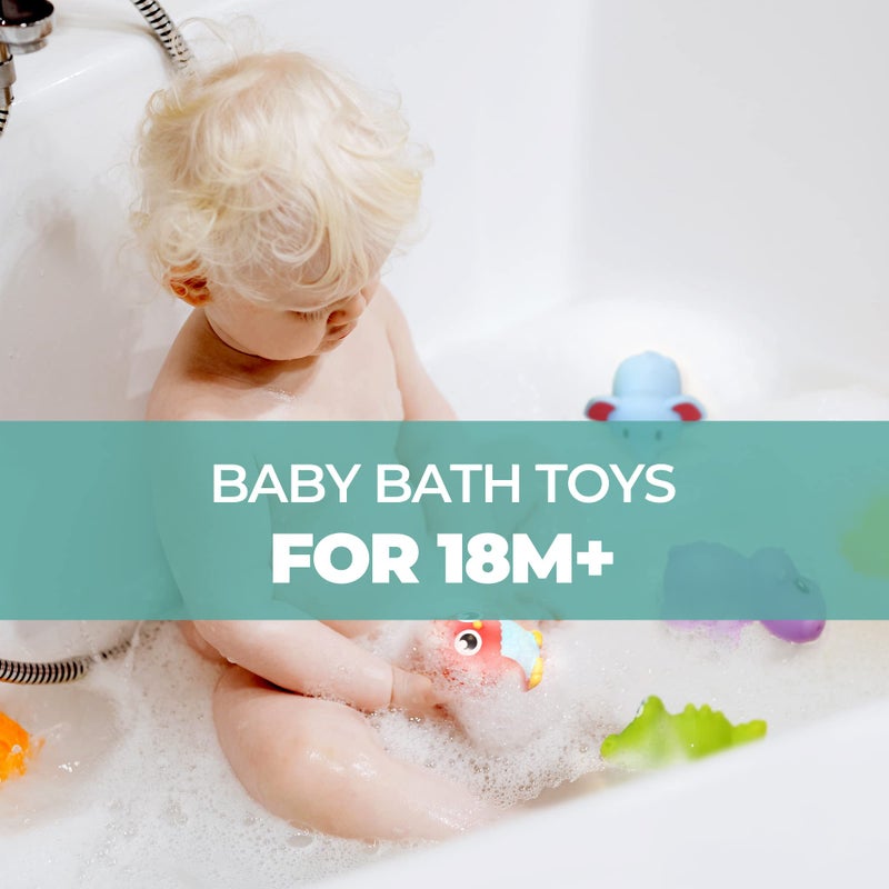 Hely Cancy Infant Bath Toys for 18 Months - No Hole Animal Bathtub Toys, Baby Bath Tub Toys - Image 3