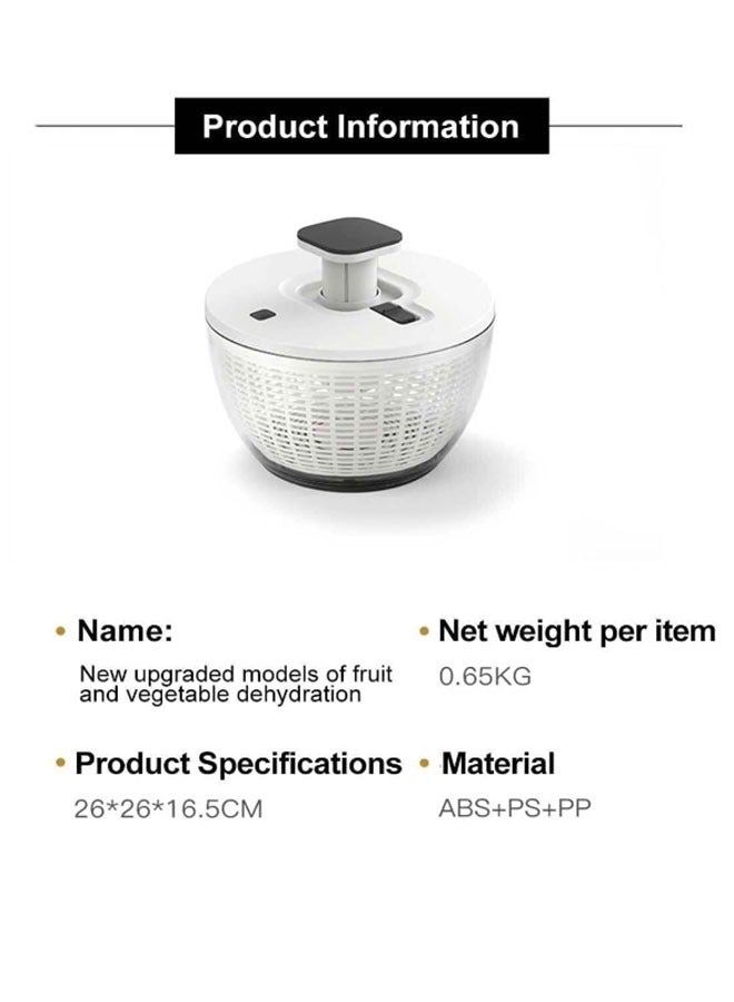 Salad Spinner Large,Salad Spinner,Manual Salad Mixer, Salad Basket  with Bowl And Colander  Dishwasher Safe Veggie Fruit Washer Spinner  - Image 3