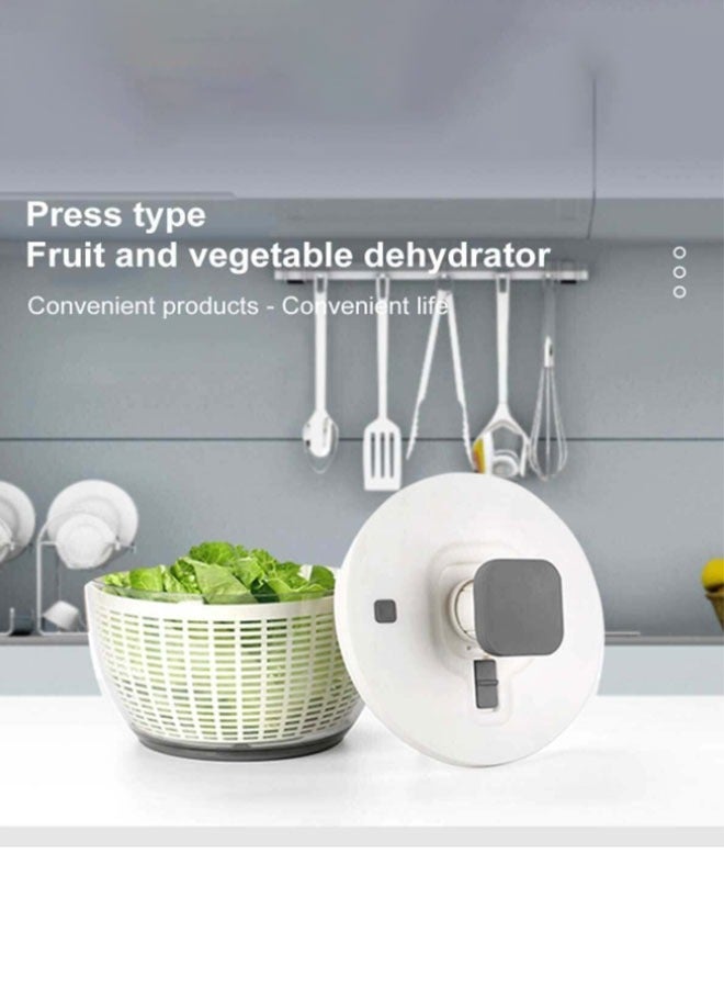 Salad Spinner Large,Salad Spinner,Manual Salad Mixer, Salad Basket  with Bowl And Colander  Dishwasher Safe Veggie Fruit Washer Spinner  - Image 5