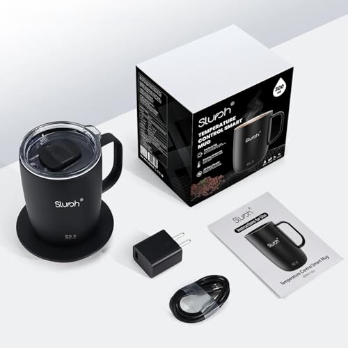 Slursh Temperature Control Smart Mug 300ml, Double Wall Vacuum Insulated Coffee Mug with Smart LED Display & Lid, 3200mAh Battery, Temperature Controlled Coffee Mug for Travel & Office - Image 5