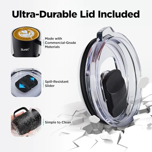 Slursh Temperature Control Smart Mug 300ml, Double Wall Vacuum Insulated Coffee Mug with Smart LED Display & Lid, 3200mAh Battery, Temperature Controlled Coffee Mug for Travel & Office - Image 4