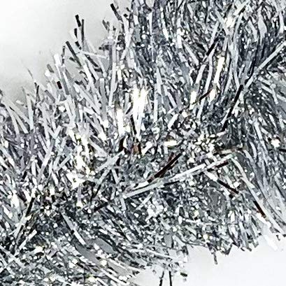 Allgala Silver Tinsel Garland, 50 Feet Christmas Metallic Foil Tinsel Garland Decoration for Holiday Tree Walll Rail Home Office Event Fall Thanksgiving Decoration - Image 4