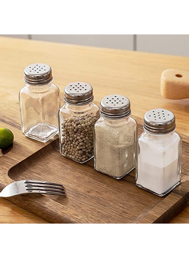 Tebery Tebery 30 Pack Glass Salt and Pepper Shaker Set with Stainless Steel Mushroom Top, 2.7oz Spice bottle for Kitchen, Restaurants and Catering, Classic Design  - Image 4