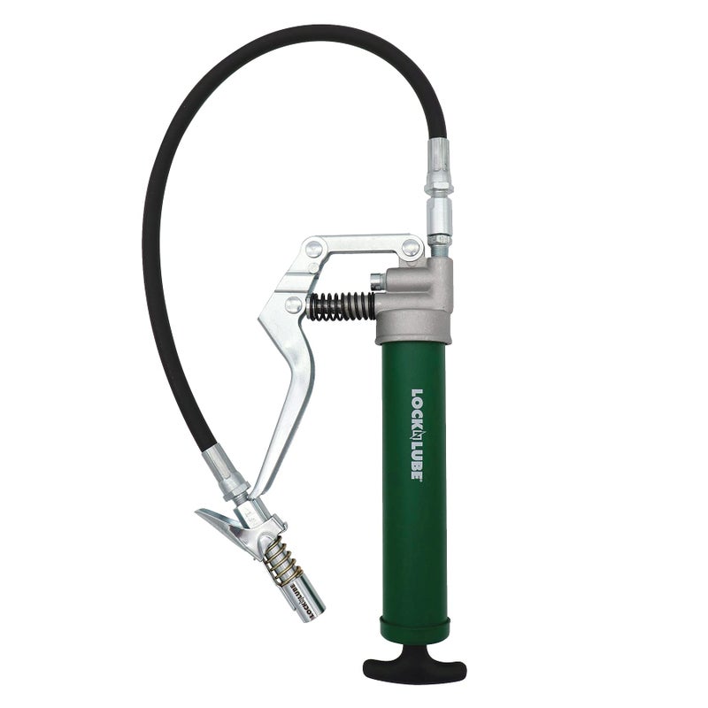 LockNLube Mini Grease Gun Kit. Includes Our Patented Grease Coupler (Locks on, Stays on, Won't Leak!) Plus a 12 Hose and in-line Hose Swivel. - Image 2