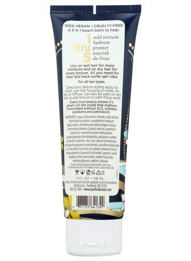 Pacifica Beauty, Salty Waves Beach Hair Styling Balm, Texturizing, Hydrating, Nourishing, Protection, and De-Frizzing, Wavy Hair Products, Paraben Free, Sulfate Free, Vegan & Cruelty Free - Image 3