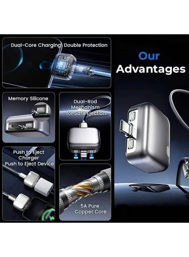 Smart Stop Charging Charger, Type-C Automatic Disconnect Charging Cable Protector, Universal Overload Protection Adapter for Smartphones and Tablets - Image 2