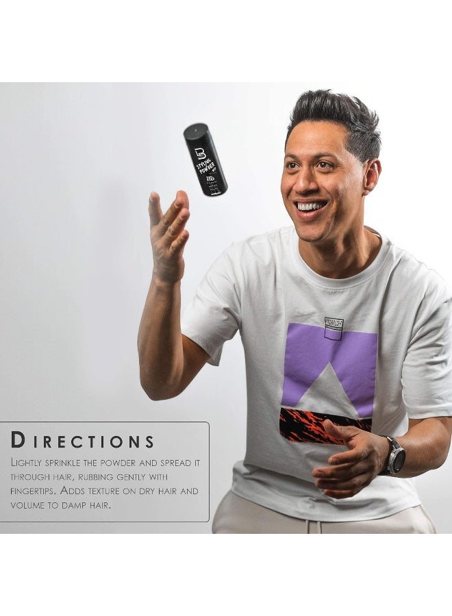 L3 بودرة تصفيف مستوى 3 - بودرة للرجال بمظهر طبيعي - سهلة التطبيق بدون زيت أو بقايا دهنية (كبير - 60 جرام) - Image 2