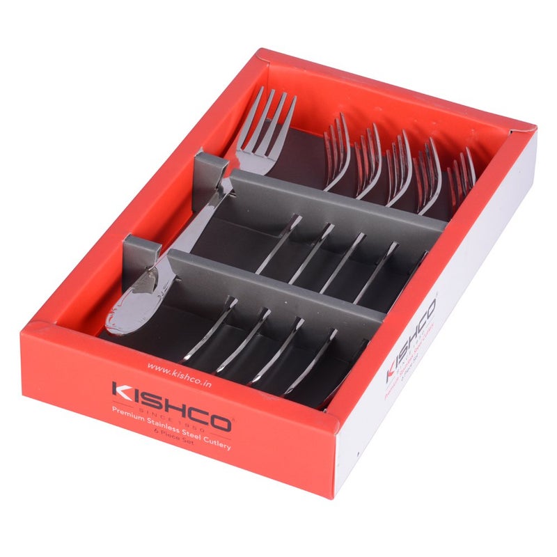 Kishco French Stainless Steel Dessert Fork Pack of 6 - Image 2
