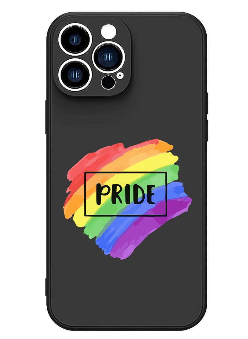 Protective Slim Fit Case Liquid Silicone Cover with Full Body Protection Anti-Scratch Shockproof Case For iPhone 13 Pro Max Black  - Promise