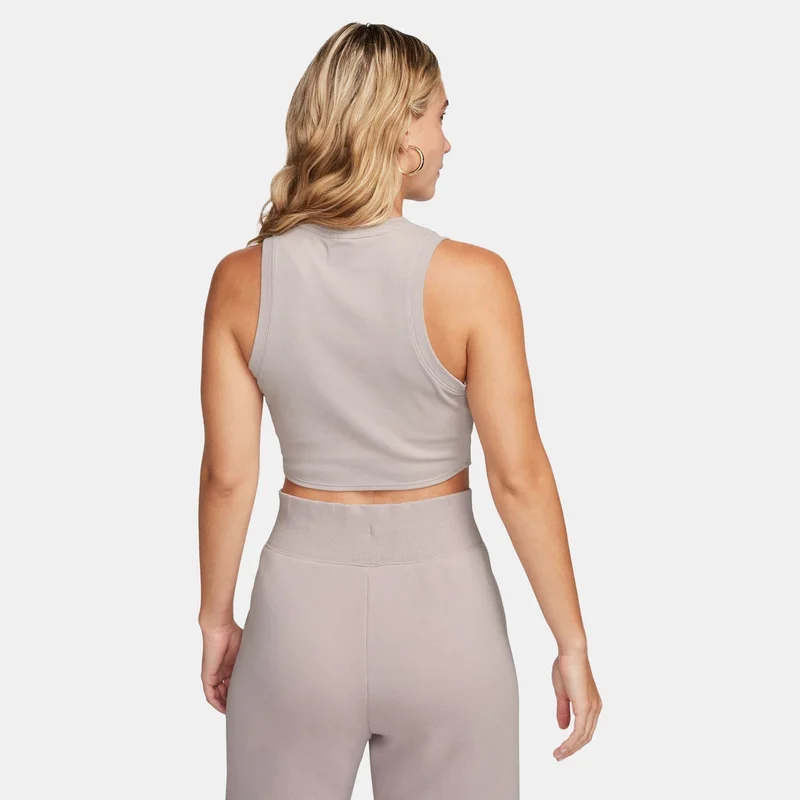 Nike Women's Sportswear Chill Tight Cropped Mini-Rib Tank Top