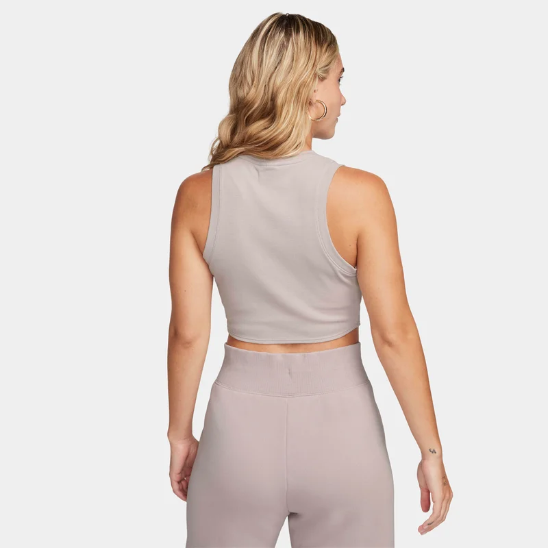 Nike Women's Sportswear Chill Tight Cropped Mini-Rib Tank Top
