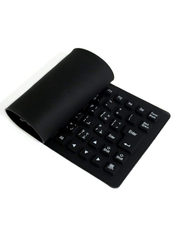 USB Flexible Waterproof Keyboard - English Arabic Silicone Gel - Portable for Laptop PC - Image 2
