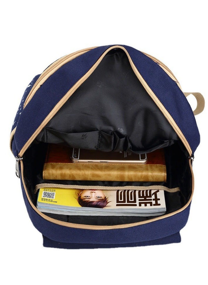 Generic Flap Closure School Backpack Set Blue  - Image 2