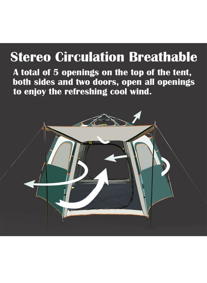 Cyber 3–4 Person Portable Automatic Pop-Up Instant Camping Tent (280×280×155 cm) | Quick Setup Durable Outdoor Tent with UV Protection | Ideal for Family Camping & Adventures - Image 3