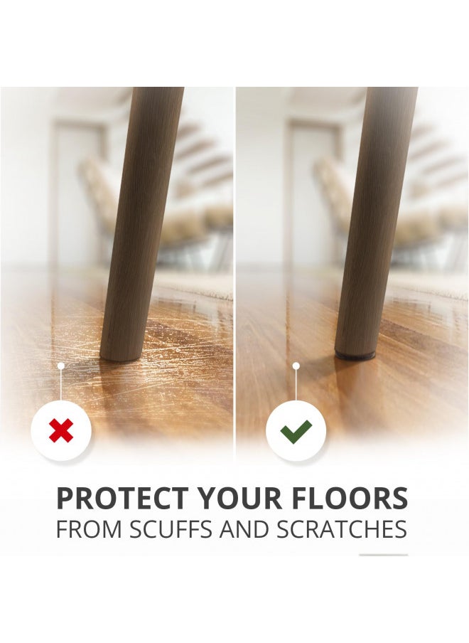X-Protector X-PROTECTOR Felt Furniture Pads - 24 PCS 2" - Felt Pads Floor Protectors - Chair Felt Pads - Felt Pads for Furniture Feet - Furniture Pads for Hardwood Floors - Protect Your Floors! (Brown, Round)  - Image 4