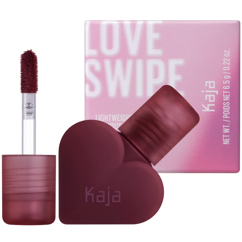 Kaja Lip Mousse - Love Swipe 01 Call Me | with Raspberry Seed Oil and Vitamin E, Buildable, Blendable, Moisturizing, Velvet Finish, Weightless Texture, Deep Shades, Vivid Color, Long Lasting, 0.22 Oz - Image 1
