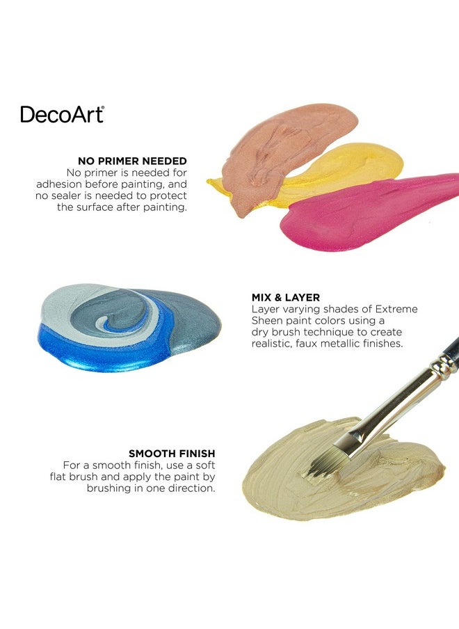 DecoArt - 2 Ounce Rose Gold Extreme Sheen Paint 2 Oz - Image 1