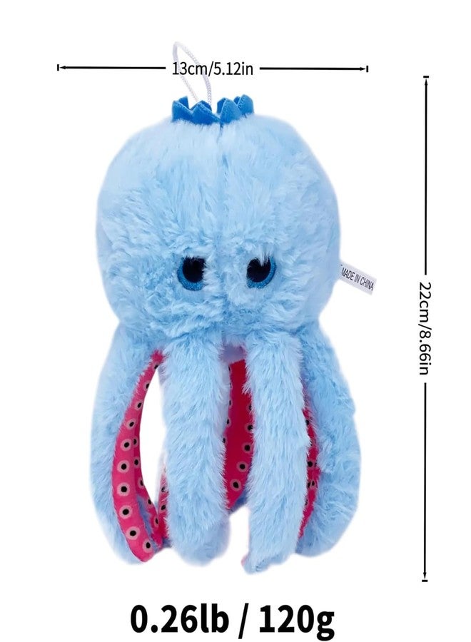 CartHome ألعاب كارت هوم الإيطالية من برينروت، ألعاب برينروت القطيفة بتصميم الأخطبوط الأزرق، لعبة تراليرو ترالالا، لعبة تونغ تونغ تونغ ساهور الناعمة كهدية للأطفال أو للمناسبات الخاصة - Image 2