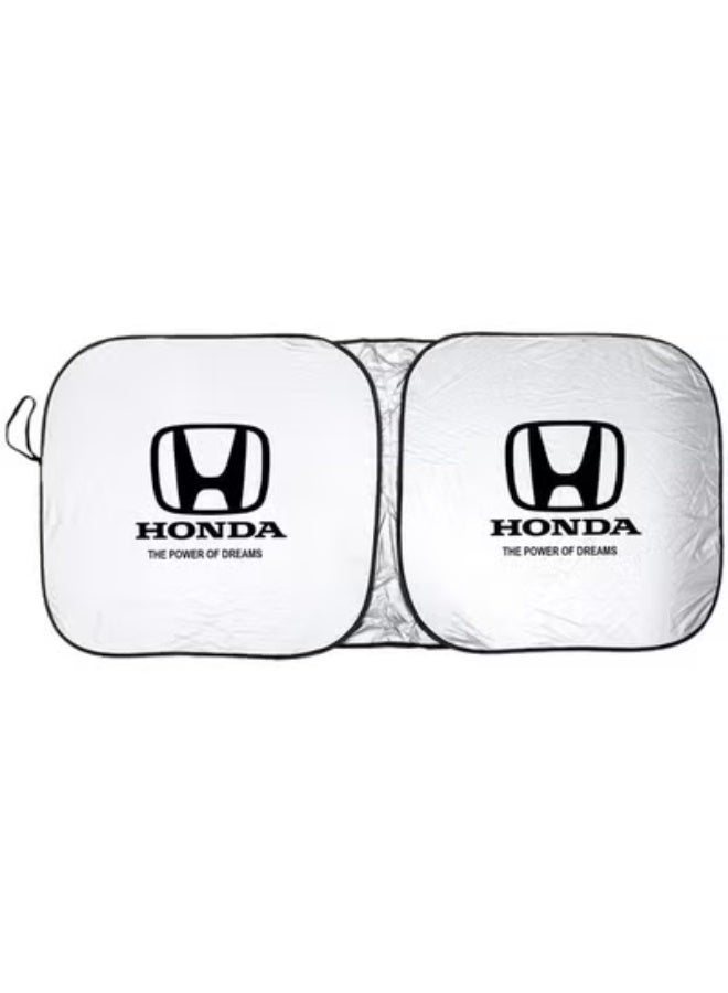 هوندا مجموعة إكسسوارات سيارات هوندا - غطاء للمقعد الأمامي، واقي شمس للزجاج الأمامي، حماية من الحرارة والأشعة فوق البنفسجية، مظلة شمسية قابلة للطي، مجموعة حماية داخلية عالمية لسيارات هوندا - Image 5