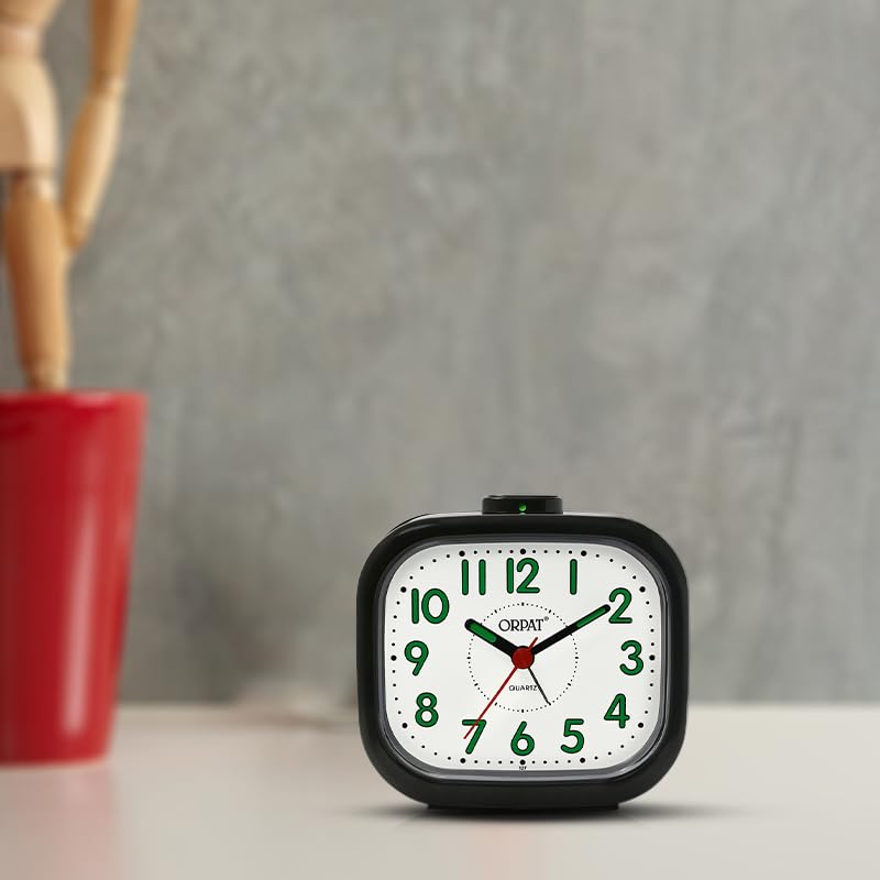 ORPAT TBB - 127 Alarm Clock Time Piece with Vintage Look in Black Colour - Image 2