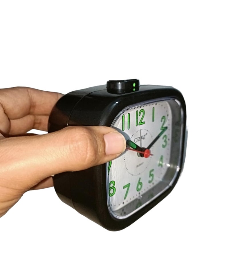 ORPAT TBB - 127 Alarm Clock Time Piece with Vintage Look in Black Colour - Image 4