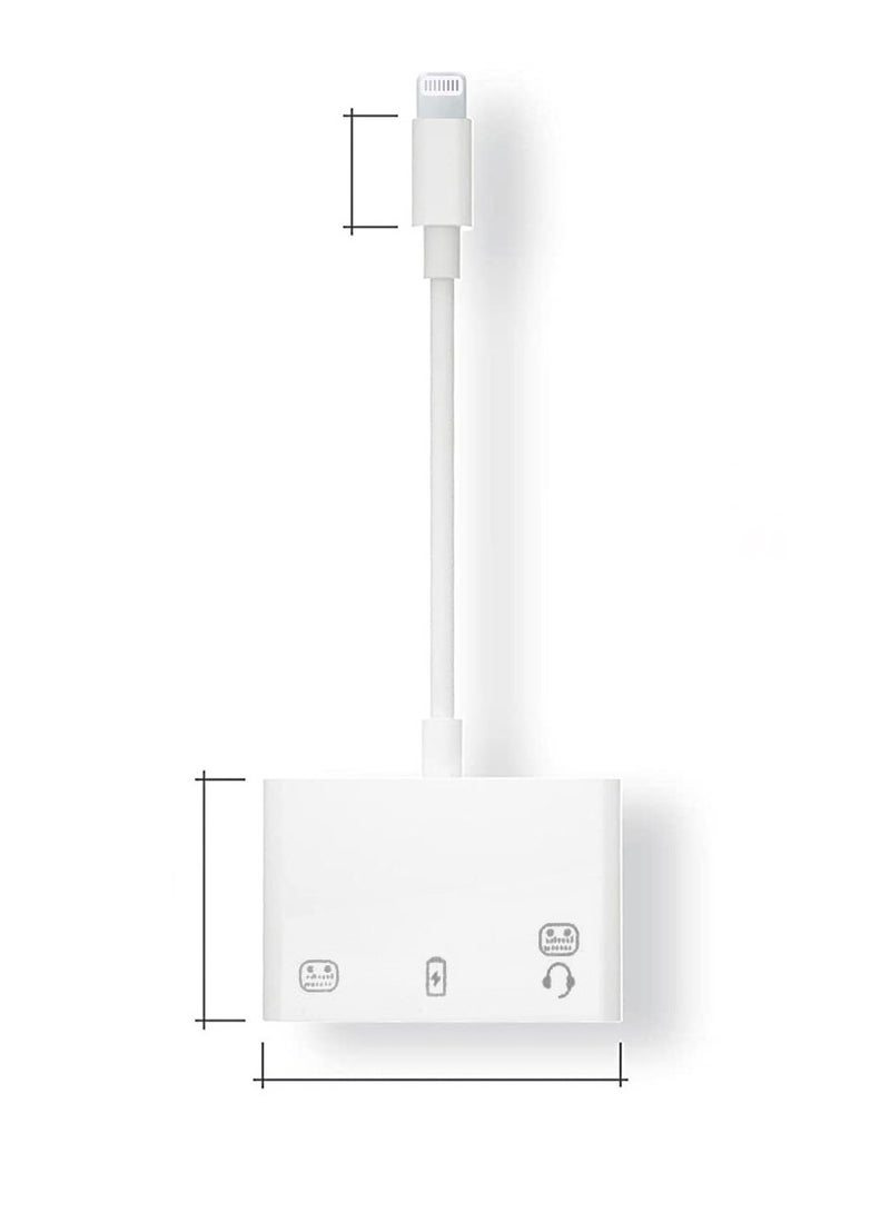 CATANES Dual 3.5mm Aux Audio Headphone Adapter with Charge Port 3 in 1 OTG Splitter Live Converter - Image 3