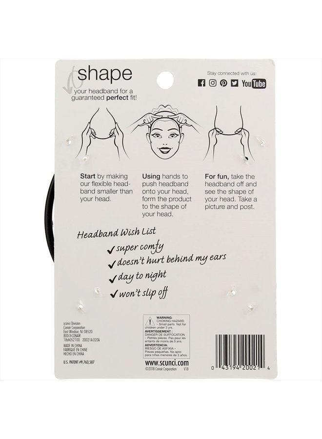 Scunci No Slip Grip Bendable Headband - 3 per case. - Image 3